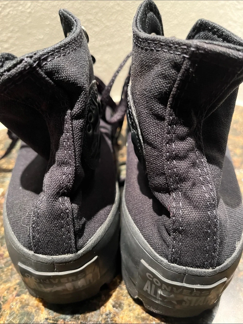 Converse Black High-Top Lugged Canvas Sneakers